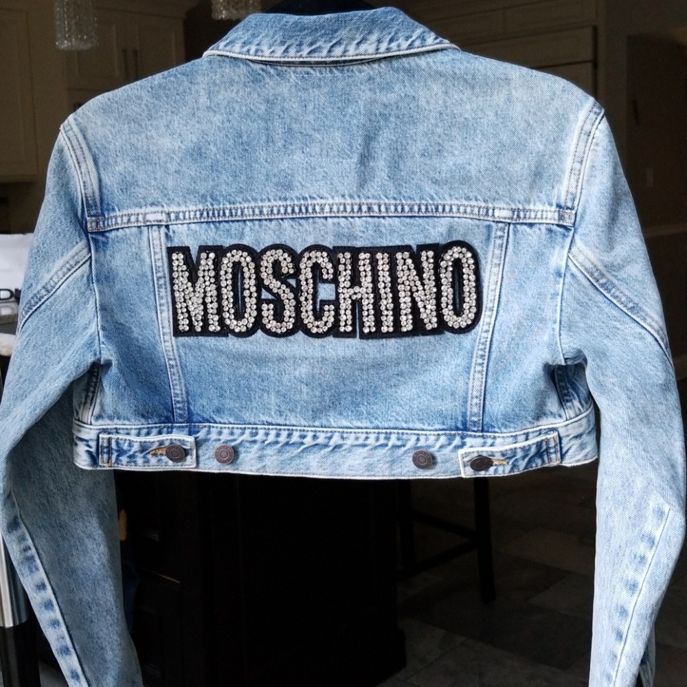 NWT Moschino/H&M cropped jean jacket